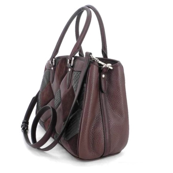 RARE!! Coach Leather & Suede Patchwork Empire Carryall Shoulder Bag MSRP $525 - Picture 5 of 11